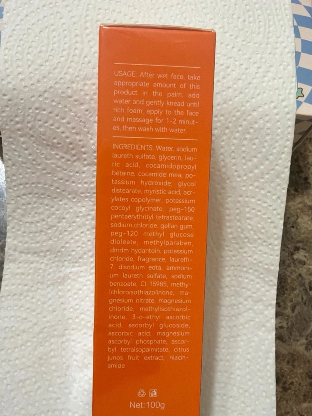 Skin Active 5x Vitamin C Whitening Brightening Face Cleanser - Orange